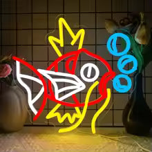Pokemon Magikarp Neon Sign For Wall Decor USB Powered Neon Sign For Home Decortaion